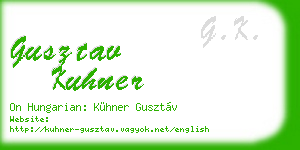 gusztav kuhner business card