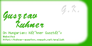 gusztav kuhner business card